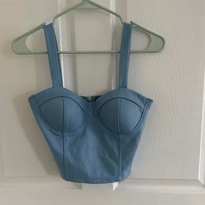 Princess Polly, shine star, blue corset top